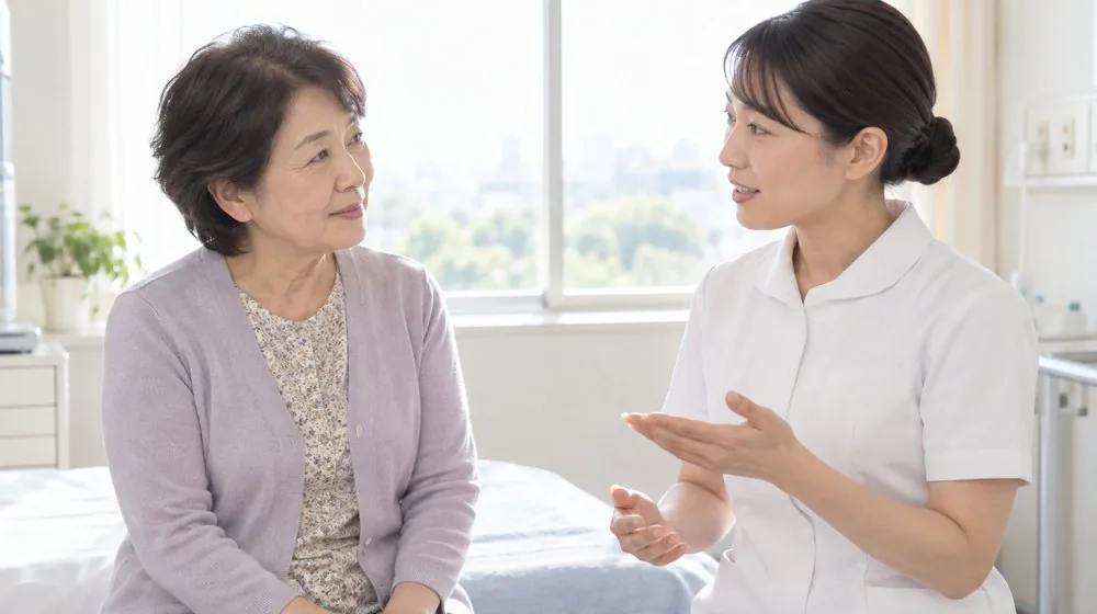 정복 후 코 고정(부목) 장면